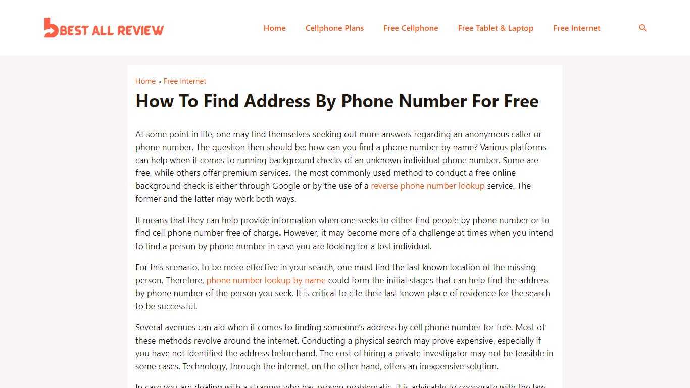 How To Find Address By Phone Number For Free 2022 - Best All Review